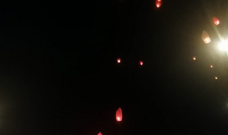 Zahle sky lanterns carry wishes to the heavens